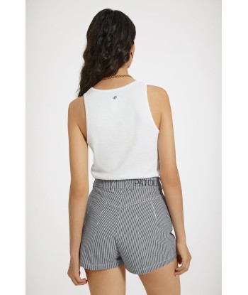 Mini short en denim rayé 2024