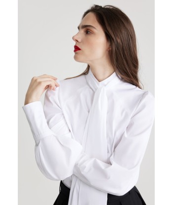 Chemise à col lavallière en coton bio Pour