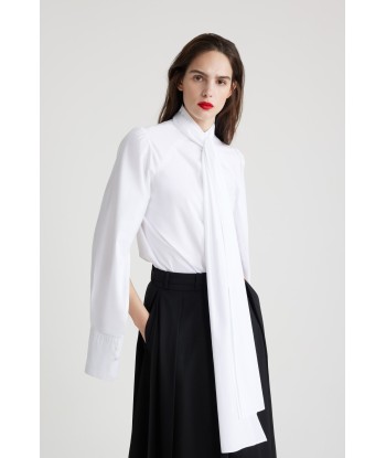 Chemise à col lavallière en coton bio Pour