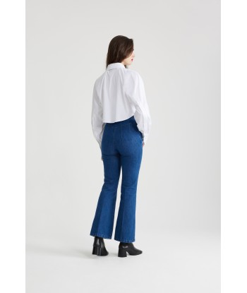 Pantalon évasé en denim bio de pas cher