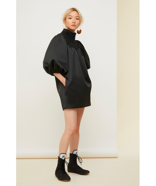 Smock collar satin mini dress acheter en ligne