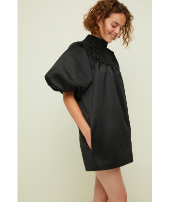 Smock collar satin mini dress acheter en ligne