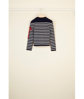 Breton jumper with embroidered logo suggérées chez