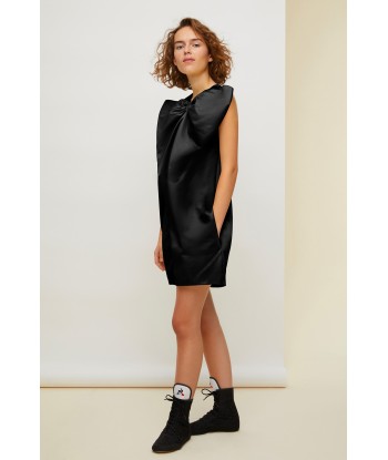 Oversized bow satin mini dress en linge