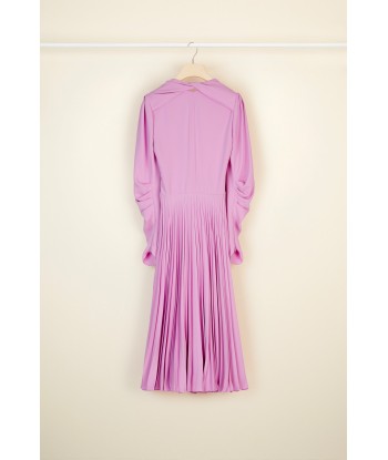 Twisted collar pleated dress offre 