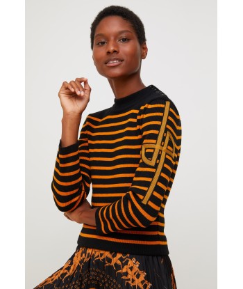 Breton jumper with embroidered logo suggérées chez