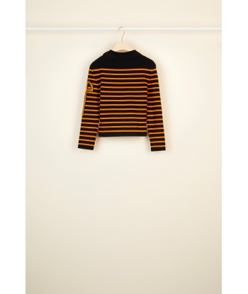 Breton jumper with embroidered logo suggérées chez