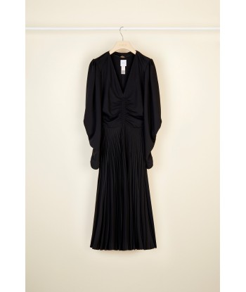 Twisted collar pleated dress Economisez 