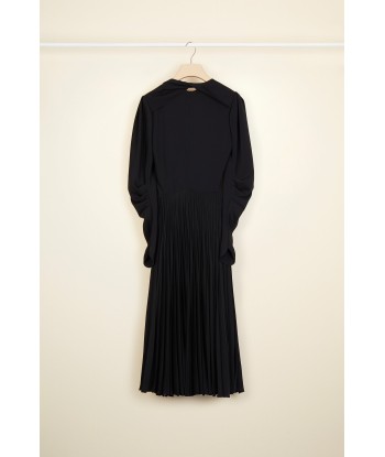 Twisted collar pleated dress Economisez 