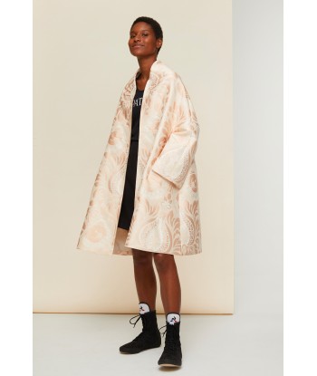 Oversized floral silk brocade coat solde