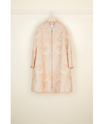 Oversized floral silk brocade coat solde