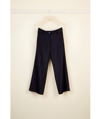 Chalk stripe wool straight leg trousers les ctes