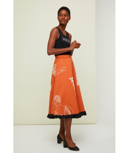 Printed midi skirt en ligne des produits 