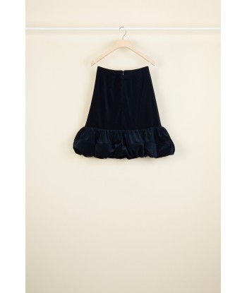 Bubble hem velvet skirt votre