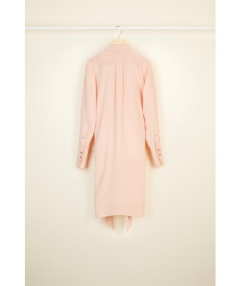 Pussy-bow mini silk shirtdress outlet