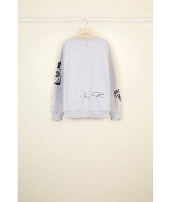 Printed cotton oversized sweatshirt Les êtres humains sont 