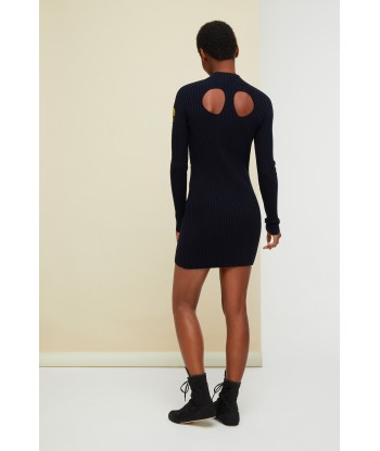 Cut-out knit dress français