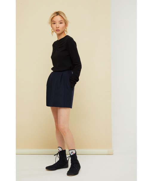 Wool and cashmere tulip skirt rembourrage situé sous