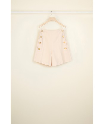 High-waisted wool and cashmere shorts pas cher chine