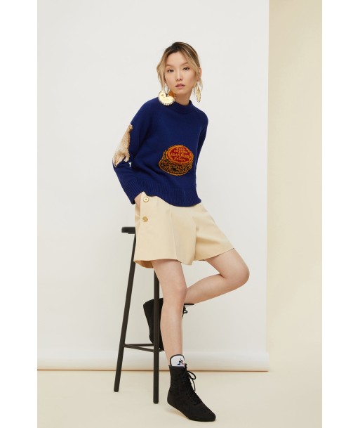 Archive embroidered jacquard wool jumper offre 