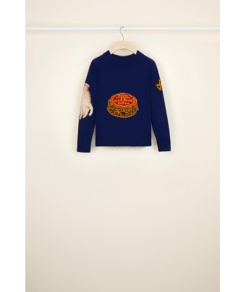 Archive embroidered jacquard wool jumper offre 