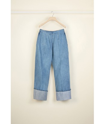 Turn up organic denim trousers prix