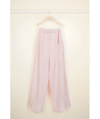 Loose belted summer wool trousers basket pas cher