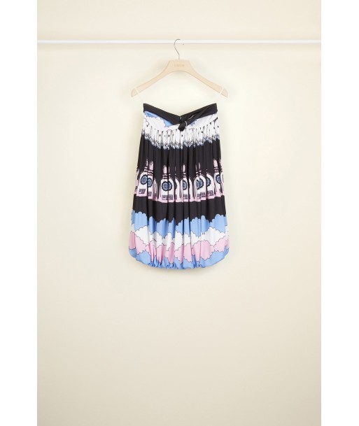 Printed twisted waist bubble skirt prix