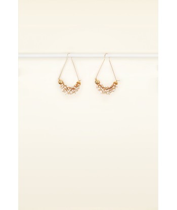 Pearl embellished brass earrings Comparez plus de prix