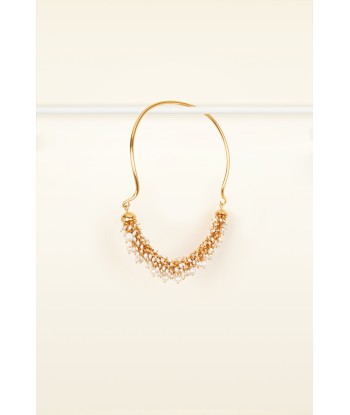 Pearl embellished brass necklace Comparez plus de prix