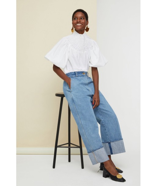 Smock collar poplin crop top Par le système avancé 