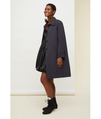 Ruffle hem gabardine coat de la marque