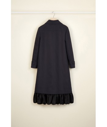 Ruffle hem gabardine coat de la marque