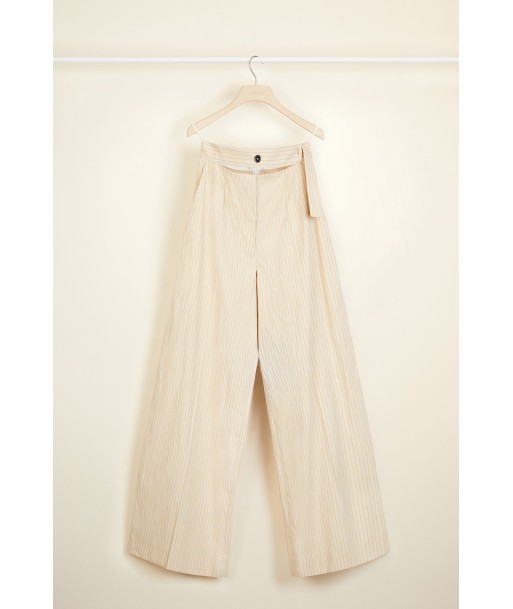 Loose belted seersucker trousers pas cheres