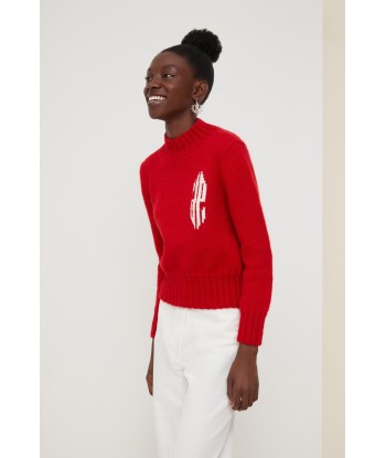 Cropped intarsia logo jumper france