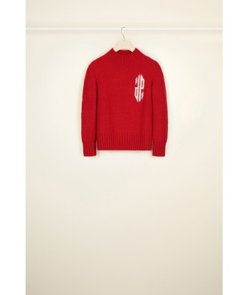 Cropped intarsia logo jumper france