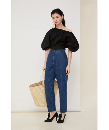 Volume poplin crop top à prix réduit toute l'année