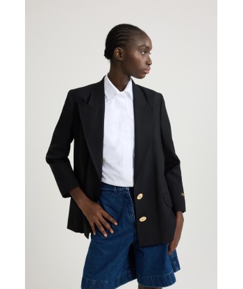 Jewellery button wool jacket Jusqu'à 80% De Réduction