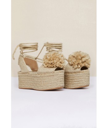 Pompom platform espadrilles Les êtres humains sont 