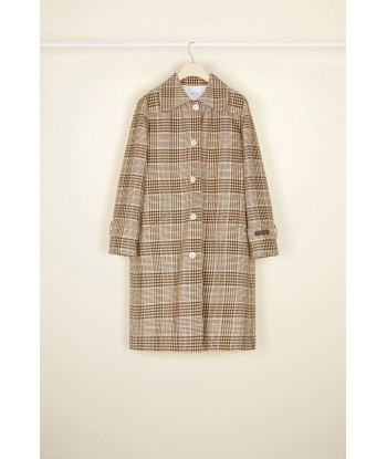 Tartan cotton overcoat l'achat 