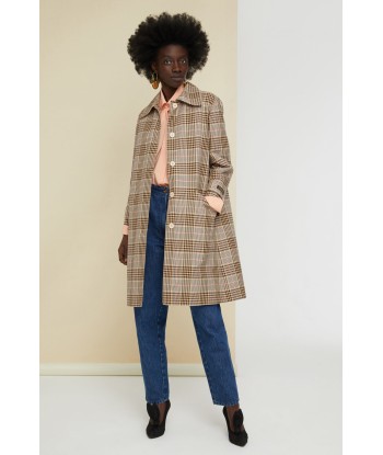 Tartan cotton overcoat l'achat 