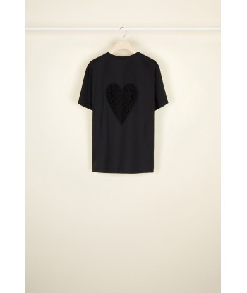 Heart cut-out organic cotton tee solde