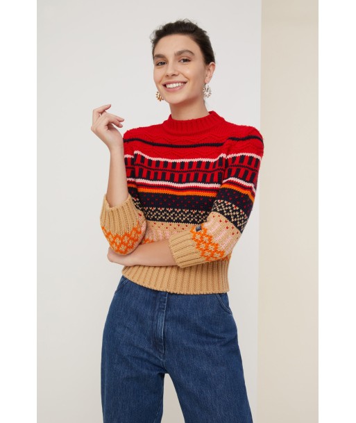 Cropped jacquard jumper Fin de série