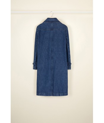 Jewelled collar denim overcoat acheter en ligne