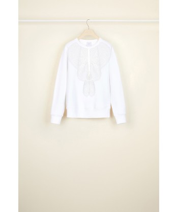 Lace bib organic cotton sweatshirt votre