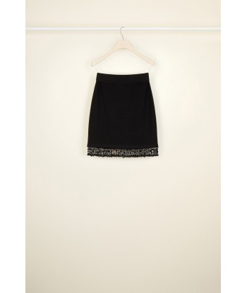 Pearl hem knit miniskirt Economisez 