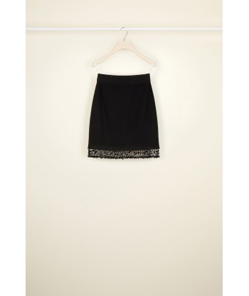 Pearl hem knit miniskirt Economisez 