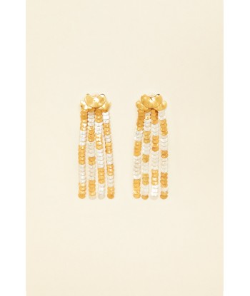 Two-tone brass pendant earrings du meilleur 