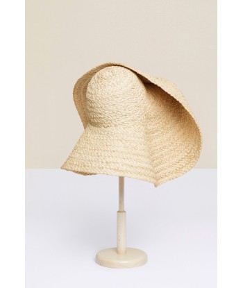 Embellished oversized woven hat Livraison rapide