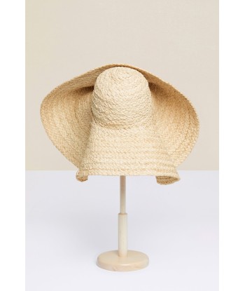 Embellished oversized woven hat Livraison rapide